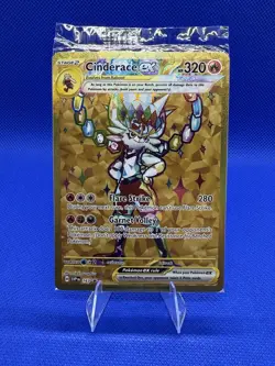2024 Pokemon Terapagos EX UPC CINDERACE EX Black Star SEALED Promo #163 - Image 1