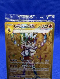 2024 Pokemon Terapagos EX UPC CINDERACE EX Black Star SEALED Promo #163 - Image 3