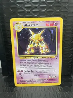 Alakazam 001/130 Base Set 2 Holo Rare 1999 Pokemon - Image 1
