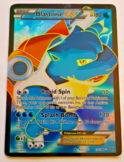 Pokemon Blastoise EX 155/160 Ultra Rare Full Art 2014 XY Evolutions Holo - Image 1