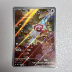 Stufful 154/132 Holo Secret Rare Pokemon Card Near Mint - Image 1