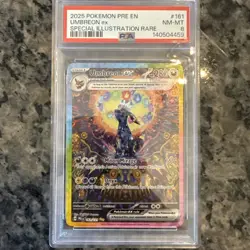 2025 POKEMON PRE EN-SPECIAL ILLUSTRATION RARE #161 UMBREON EX PSA 8 - Image 1