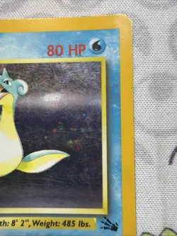 Pokemon TCG Lapras Fossil 10/62 Holo Unlimited Holo Rare HP - Image 3