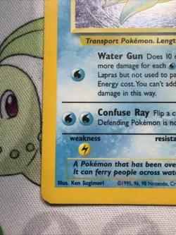 Pokemon TCG Lapras Fossil 10/62 Holo Unlimited Holo Rare HP - Image 5