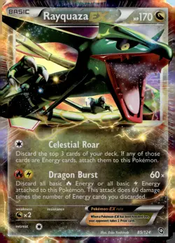 Rayquaza EX #85/124 Dragons Exalted Near Mint or Better - Pokemon Card - Image 1
