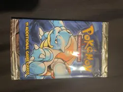 Pokemon TCG Base Set Booster Pack EMPTY Blastoise Artwork WOTC - Image 1
