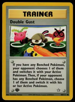Double Gust 100/111 1st Edition Neo Genesis Trainer Pokemon TCG LP - Image 1