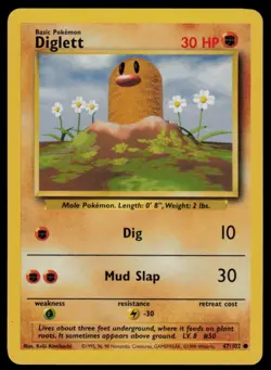 Diglett 047/102 Base Set Pokemon TCG LP - Image 1