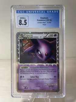 Pokemon TCG Espeon Prime Card 81/90 Undaunted Holo, CGC 8.5 Near Mint - Image 1