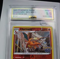 NEW AGS MINT 9.5 2022 Pokemon GO Charizard Holo Rare 010/078 - Image 3