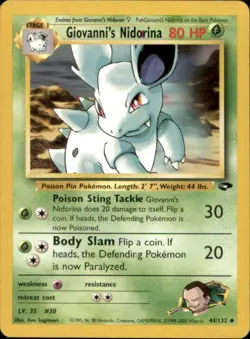Pokemon Gym Challenge #044/132 Giovanni's Nidorina LP - Image 1