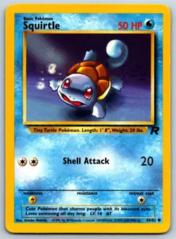 Squirtle - Team Rocket 68/82 Vintage Pokemon Card MP - Image 1