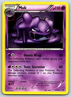 Muk - Next Destinies 53/99 Vintage Pokemon Card MP - Image 1