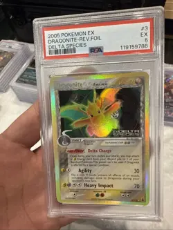 2005 POKEMON EX DELTA SPECIES #3 DRAGONITE-REVERSE FOIL PSA 5 - Image 2