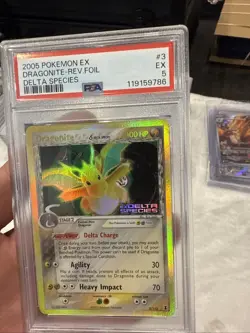 2005 POKEMON EX DELTA SPECIES #3 DRAGONITE-REVERSE FOIL PSA 5 - Image 3