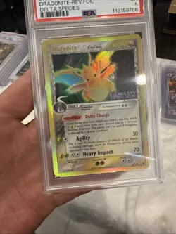 2005 POKEMON EX DELTA SPECIES #3 DRAGONITE-REVERSE FOIL PSA 5 - Image 5