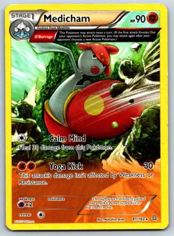 Medicham (Omega) - XY - Primal Clash 81/160 Vintage Pokemon Card MP - Image 1