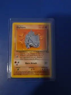 Pokemon TCG Rhyhorn Jungle Card 61/64 Unlimited Common - Image 1