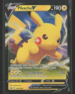 Pikachu V #SWSH061 SWSH: Sword & Shield Promo Cards Promo Pokemon TCG NM/M - Image 1