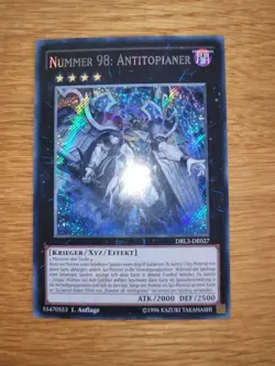 NUMMER 98: ANTITOPIANER DRL3-DE027 SECRET RARE 1. AUFLAGE Deutsch Yugioh - Image 1