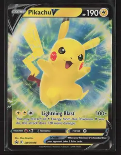 Pikachu V #SWSH198 SWSH: Sword & Shield Promo Pokemon TCG NM/M - Image 1