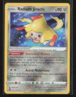 Radiant Jirachi #120/195 SWSH12: Silver Tempest Radiant Rare Pokemon TCG NM/M - Image 1