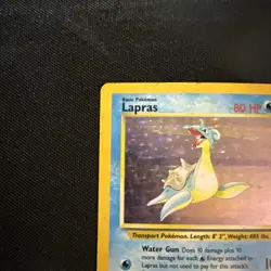 Pokemon TCG Lapras Fossil Holo Unlimited Rare Card 10/62 Vintage HP - Image 2