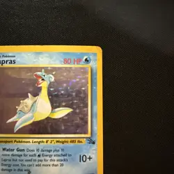 Pokemon TCG Lapras Fossil Holo Unlimited Rare Card 10/62 Vintage HP - Image 3