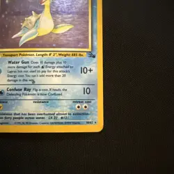 Pokemon TCG Lapras Fossil Holo Unlimited Rare Card 10/62 Vintage HP - Image 4