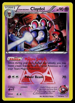 Pokemon Card - Team Magma's Claydol Double Crisis 11/34 Holo Rare Holo - Image 1
