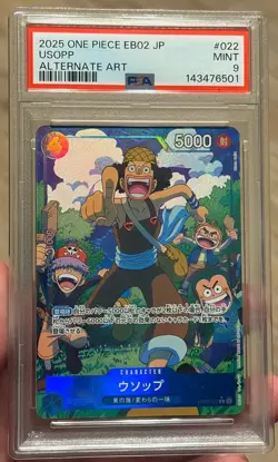PSA 9 Usopp EB-02 Alternate Art #022 Japanese One Piece Card - Image 1