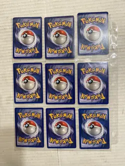 Pokemon 1999 Era 9 Card Lot W/ First Edition Slowpoke, A Charmander, Machop - Image 2