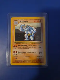 Pokemon TCG Machoke Base Set Unlimited Uncommon Card 34/102 - Image 1