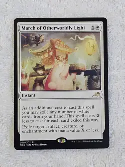 MTG March of Otherworldly Light #28 Kamigawa: Neon Dynasty Magic Card Rare NM - Image 1