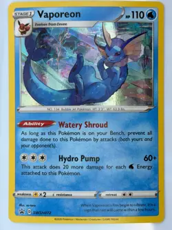 Vaporeon Promo Holofoil SWSH: Sword & Shield Promo Cards SWSH072 NM - Image 1