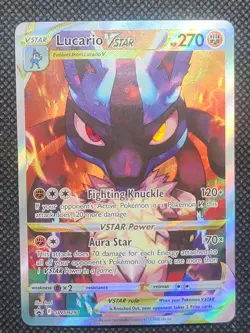 Lucario VSTAR SWSH291 SWSH: Sword & Shield Promo Cards Holo **damaged** - Image 1