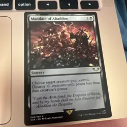 Mandate of Abaddon Universes Beyond: Warhammer 40000 Regular Mtg - Image 1