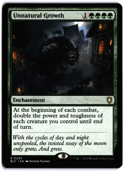 Unnatural Growth NM BLC Commander: Bloomburrow MTG - Image 1