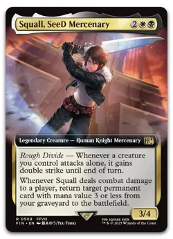 Squall, SeeD Mercenary (Extended Art) #509 (NM) Final Fantasy FIN Magic MTG - Image 1