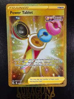 Power Tablet 281/264 Gold Secret Rare Pokemon Fusion Strike Pokemon TCG NM - Image 1