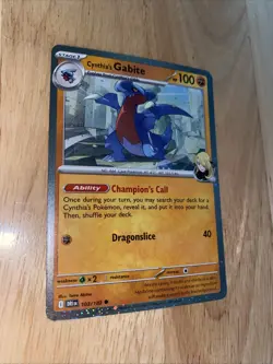 Cynthia's Gabite 2025 Pokemon TCG #103/182 Destined Rivals Common Cosmos Holo NM - Image 3