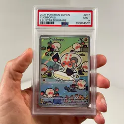 2024 Pokemon SSP Surging Sparks #207 Clobbopus Illustration Rare PSA 9 MINT - Image 1