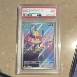 Pokemon TCG Mienfoo Illustration Rare Holo Sv: White Flare #133/086 PSA 9 2025 - Image 1