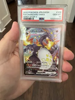 2020 Pokemon Japanese Shiny Star V Charizard Vmax 308/190 PSA 10 Gem Mint - Image 1