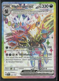 ✰ HYDREIGON EX 223/191 ULTRA RARE SURGING SPARKS POKEMON ✰ NM/M - Image 2