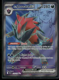 ✰ N'S ZOROARK EX 175/159 ULTRA RARE JOURNEY TOGETHER POKEMON ✰ NM/M - Image 2