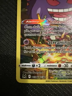 Pokemon Gengar TG06/TG30 Swsh11: Lost Origin Trainer Gallery Holo - Image 5