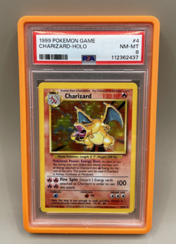 1999 Pokemon Base Set Unlimited Charizard #4 Holo PSA 8 NM-MT - Image 1