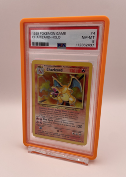1999 Pokemon Base Set Unlimited Charizard #4 Holo PSA 8 NM-MT - Image 3