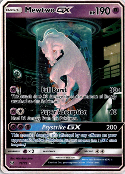 Mewtwo GX 78/73 Pokemon Shining Legends Shiny Holo Rare NM - Image 2